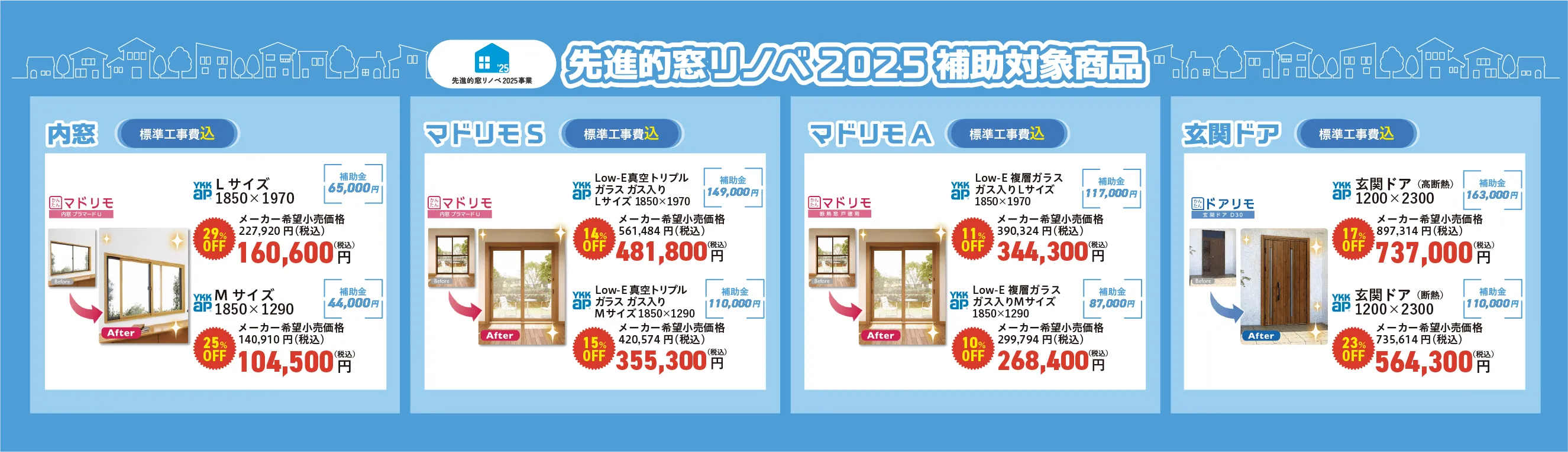 先進的窓リノベ2025補助対象商品